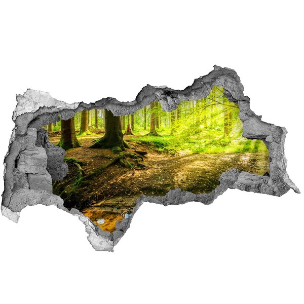 Samolepící nálepka Zelený les s potokem