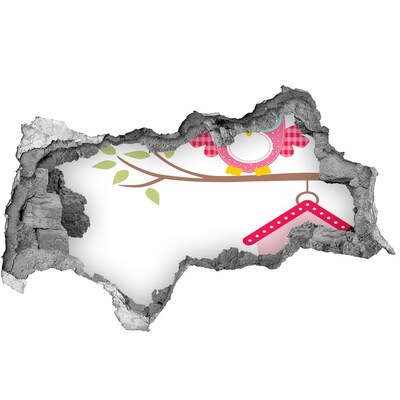 Samolepící nálepka na zeď Sovy na větvi