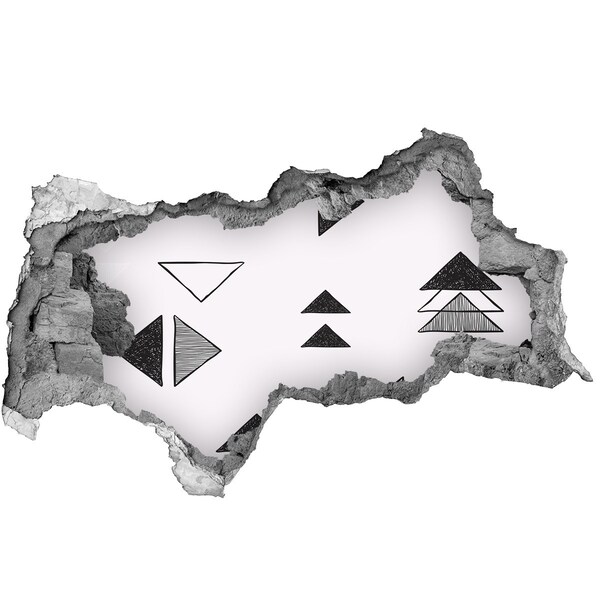 Fototapeta díra na zeď Geometrické vzory na zdi