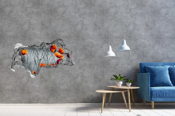 Samolepící nálepka Květiny v betonu