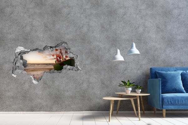 Samolepící nálepka Zátoka s rybářskou lodí