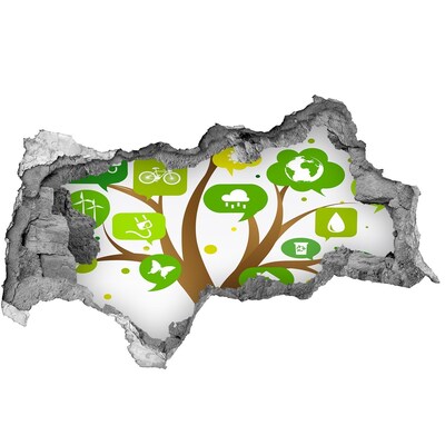 Samolepící díra na stěnu Zelený svět přírody