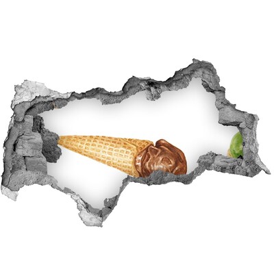 Samolepící nálepka beton Ledová díra ve zdi