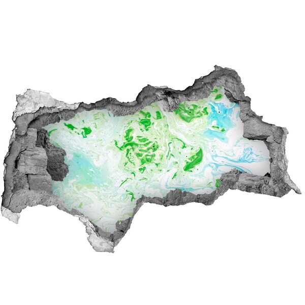 Díra 3D foto tapeta nálepka Zelená oáza v díře ve zdi