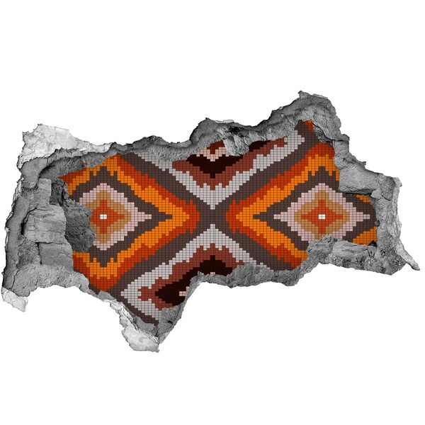 Fototapeta díra na zeď Mozaikové vzory v zemitých barvách