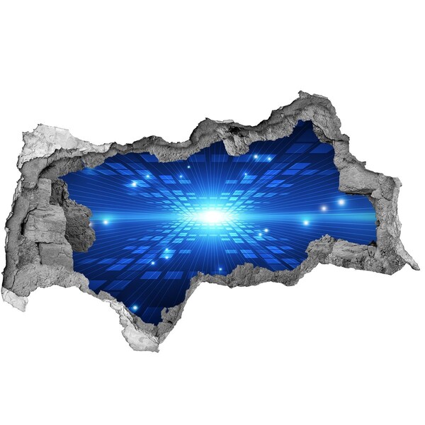 Samolepící díra na stěnu Digitální prostor za zdí