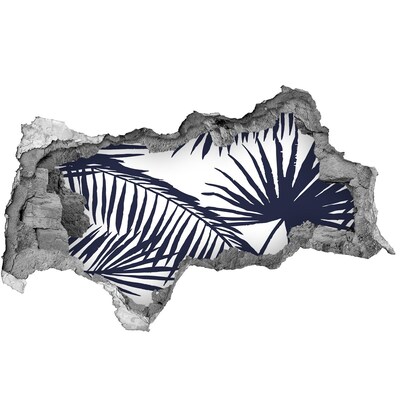 Nálepka 3D díra samolepící Listí palmy