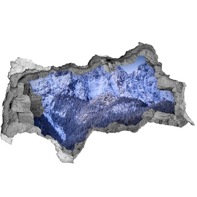 Fototapeta díra na zeď Horská krajina v zimní krajině