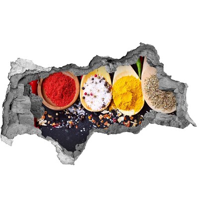 Nálepka 3D díra na zeď Ráj koření