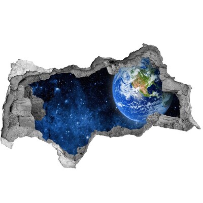 Foto fotografie díra na zeď Kosmický pohled z díry ve zdi