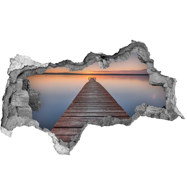 Fototapeta díra na zeď Západ slunce nad jezerem