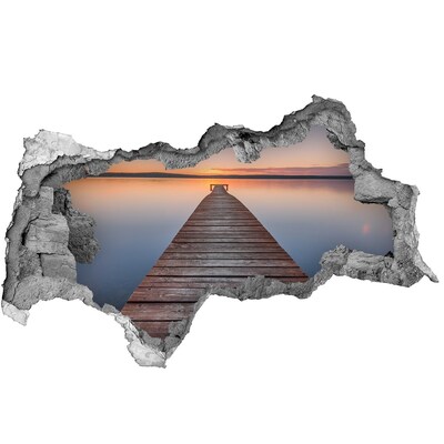 Fototapeta díra na zeď Západ slunce nad jezerem