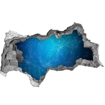 Foto fotografie díra na zeď Kosmický portál ve zdi