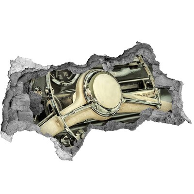 Foto fotografie díra na zeď Stylový kokpit klasického vozu