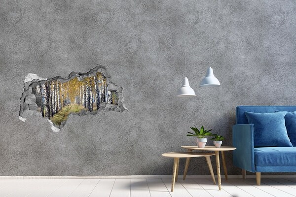 Samolepící nálepka Podzimní březová alej