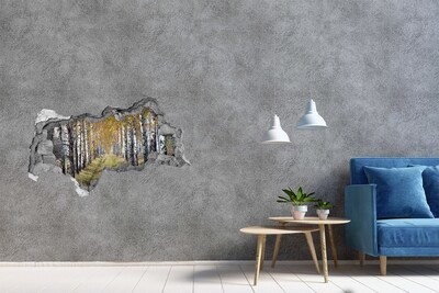 Samolepící nálepka Podzimní březová alej