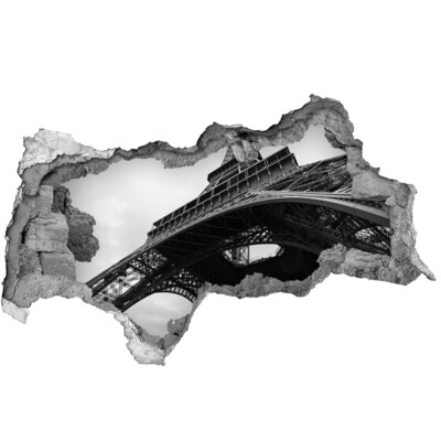 Fototapeta díra na zeď Eiffelova věž v monochromatickém prostředí