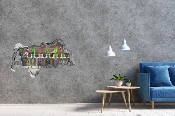 Samolepící nálepka Zelená oáza ve skleněných nádobách