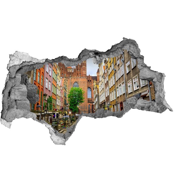 Fototapeta díra na zeď Pohled na Gdaňsk