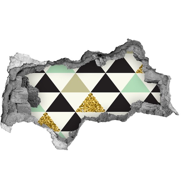 Fototapeta díra na zeď Geometrické vzory na zdi