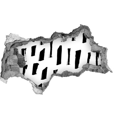 Fototapeta díra na zeď Zřícená zeď s výhledem na město