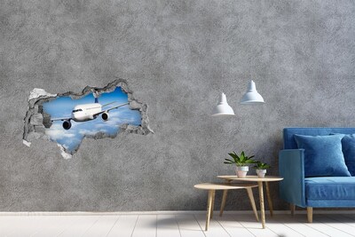 Foto fotografie díra na zeď Letadlo ve vzduchu