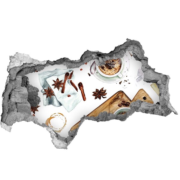 Samolepící nálepka beton Kávový koutek s kořením