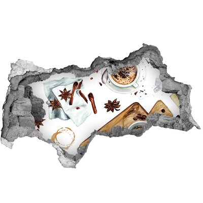 Samolepící nálepka beton Kávový koutek s kořením