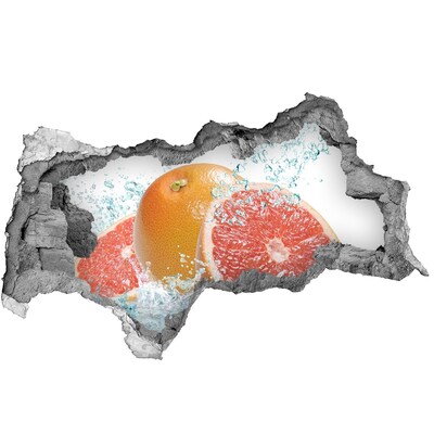 Nálepka 3D díra na zeď Ovocný ráj s vodopádem