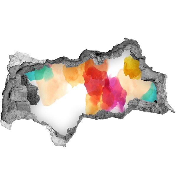 Fototapeta díra na zeď Barevná díra ve zdi