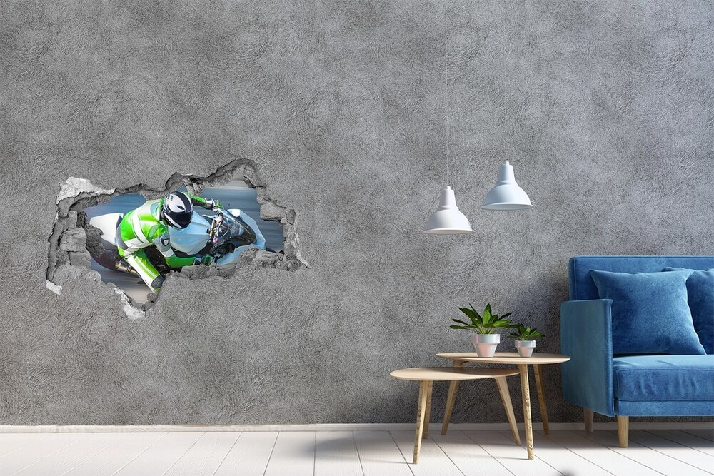 Fototapeta díra na zeď 3D Motocyklový závod