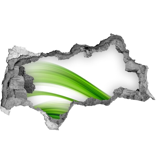 Díra 3D fototapeta nálepka Zelená louka skrz díru ve zdi