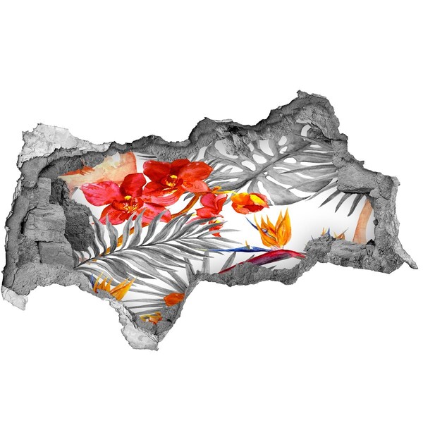 Díra 3D fototapeta nálepka Tropický ráj za zdí