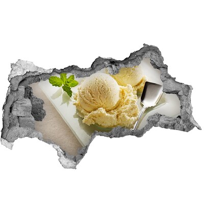 Nálepka 3D díra na zeď Ledový ráj