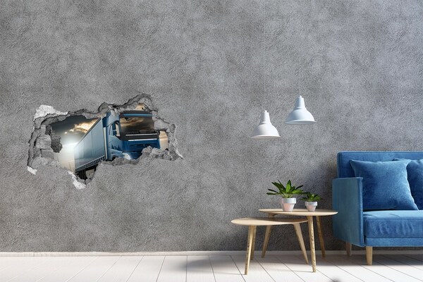 Foto fotografie díra na zeď Nákladní auto na cestě