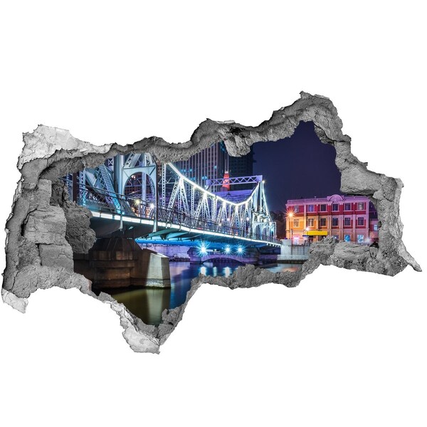 Fototapeta díra na zeď Most osvětlený v noci