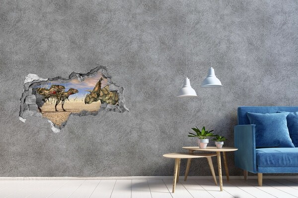 Díra 3D fototapeta nálepka Dinozaury
