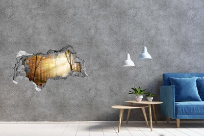 Díra 3D ve zdi na stěnu Mlha v lese