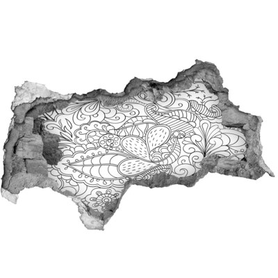 Nálepka 3D díra na zeď Barevný svět v díře