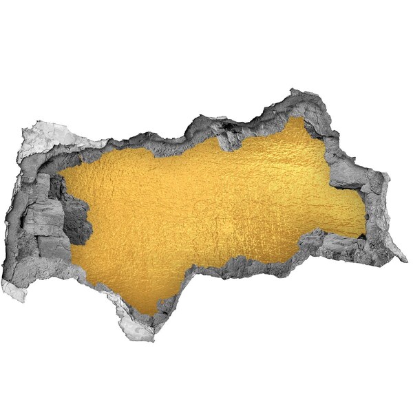 Fototapeta díra na zeď Zlatá díra ve zdi