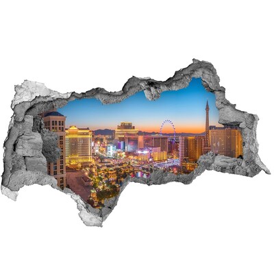 Fototapeta díra na zeď 3D Las Vegas v noci