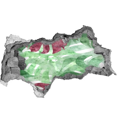 Nálepka 3D díra samolepící Tropická džungle