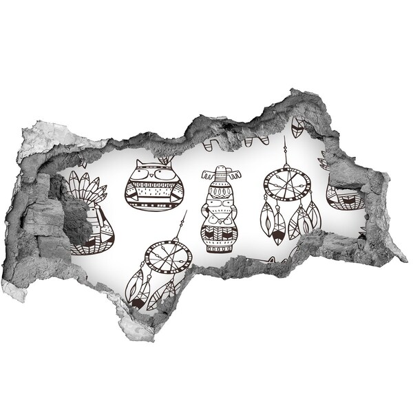 Samolepící nálepka Etnické vzory na pozadí zdi