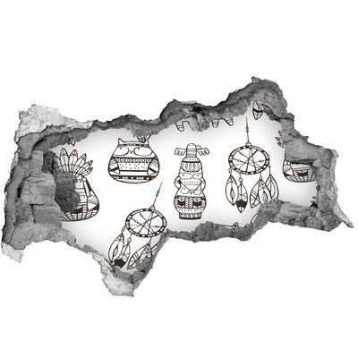 Samolepící nálepka Etnické vzory na pozadí zdi