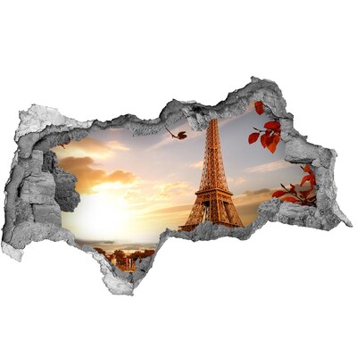 Fototapeta díra na zeď 3D Eiffelova věž v zapadajícím slunci