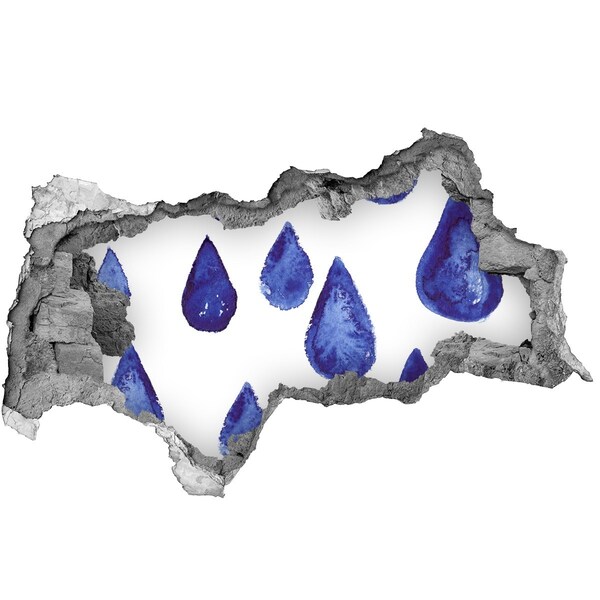 Fototapeta díra na zeď Kapky vody na zdi