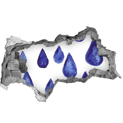 Fototapeta díra na zeď Kapky vody na zdi