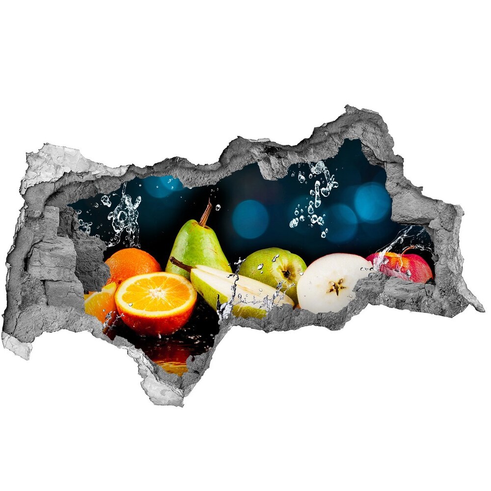 Nálepka 3D díra Ovoce a voda