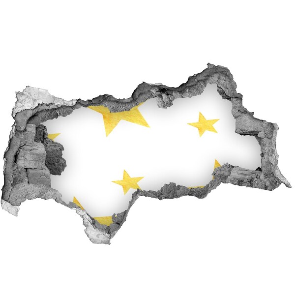 Fototapeta díra na zeď Zlatá hvězda na bílém pozadí