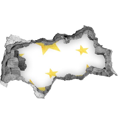 Fototapeta díra na zeď Zlatá hvězda na bílém pozadí